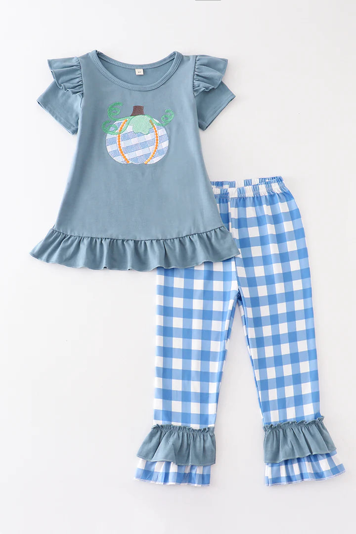 Blue Pumpkin Ruffle Two Piece