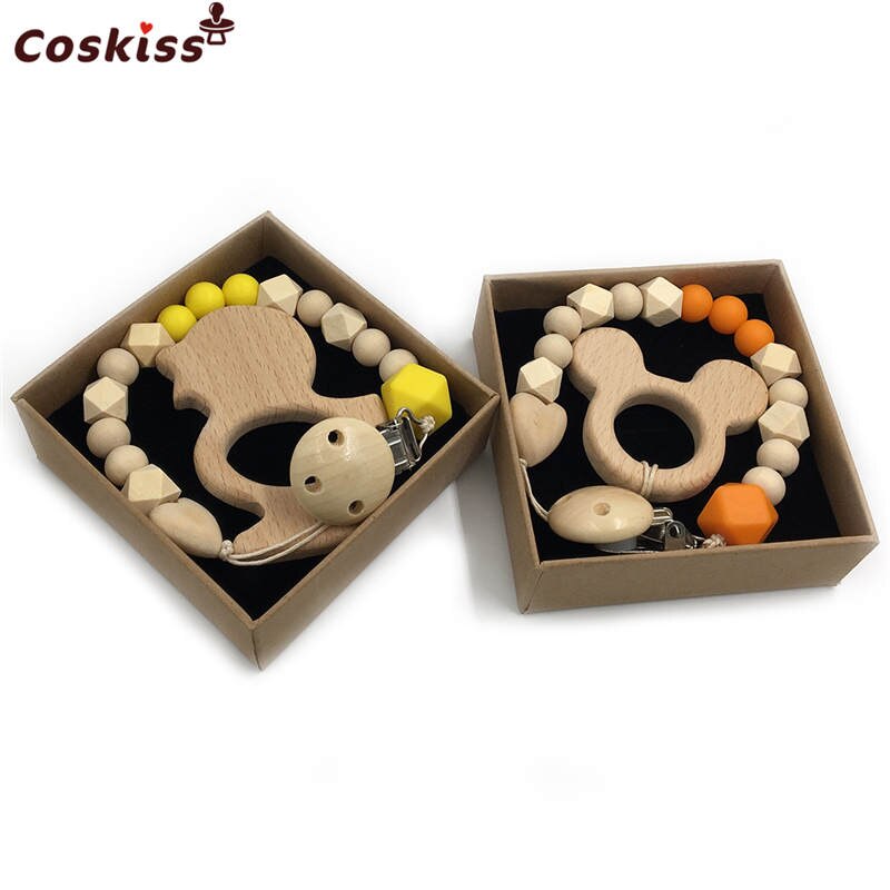 2 Piece, Organic Wooden Animal Teether