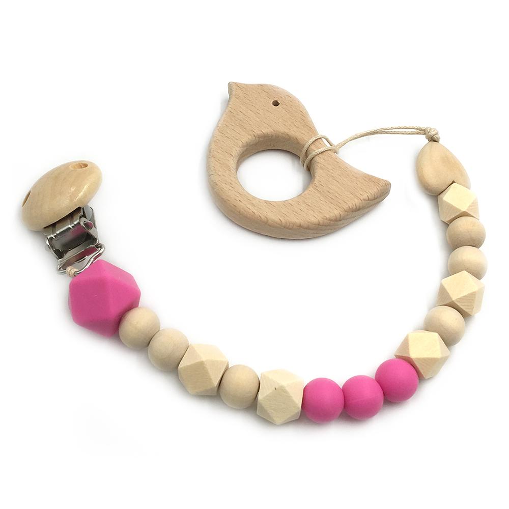 2 Piece, Organic Wooden Animal Teether