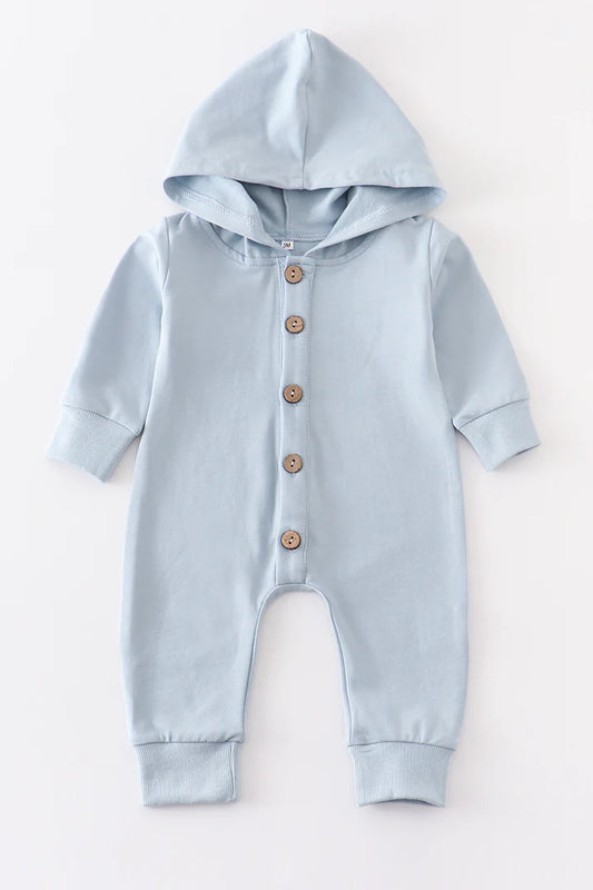 Blue Hooded Romper