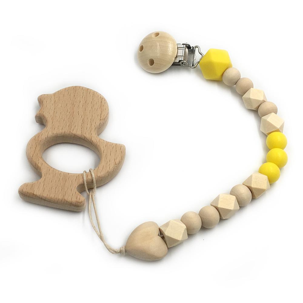 2 Piece, Organic Wooden Animal Teether