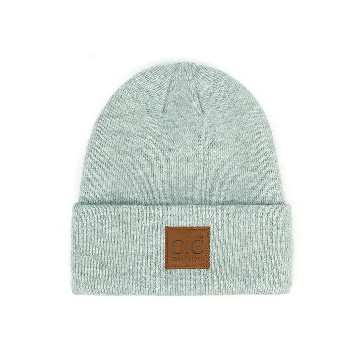 Suede Patch Beanie