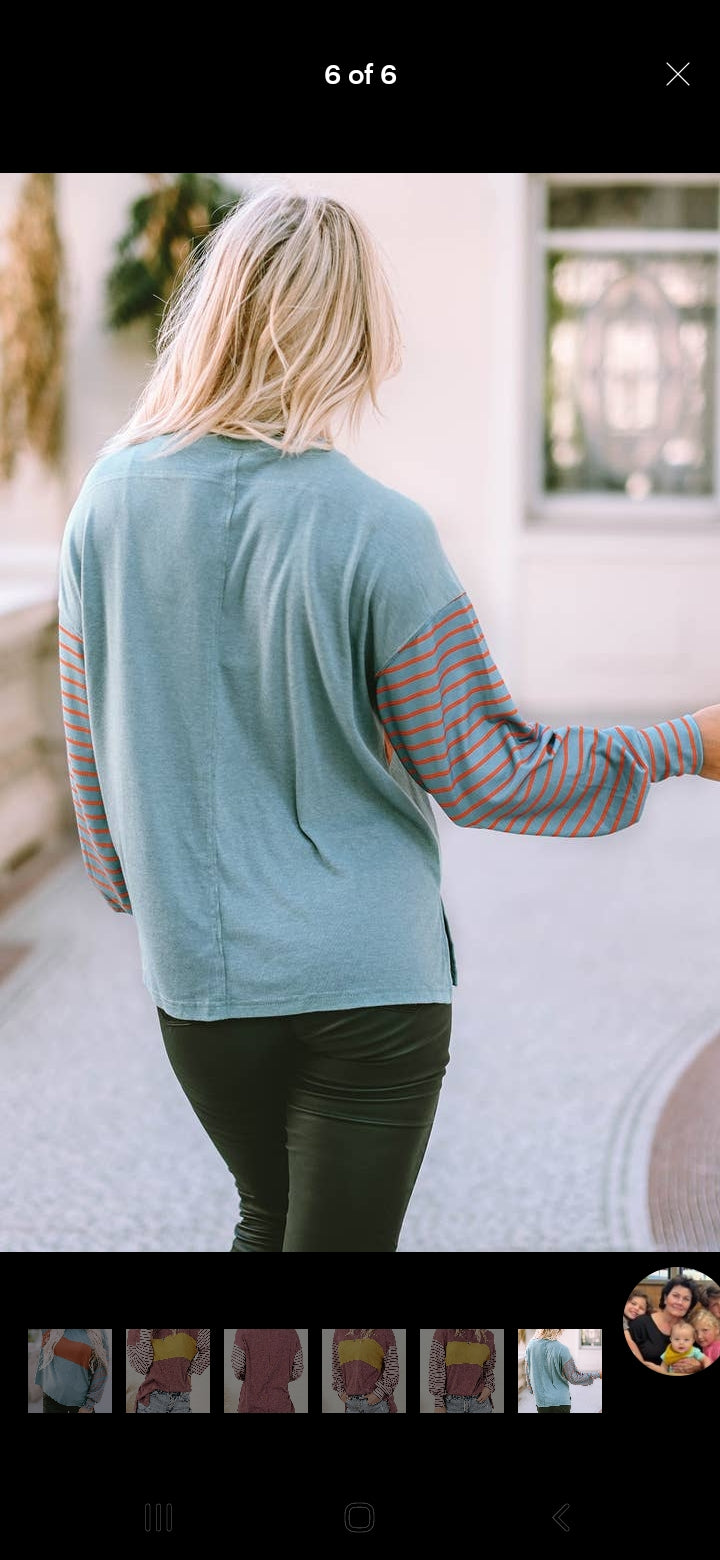 Colorblock Striped Top