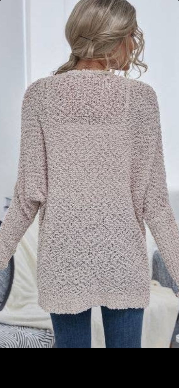 Cream, Chunky Knit, Open Cardigan